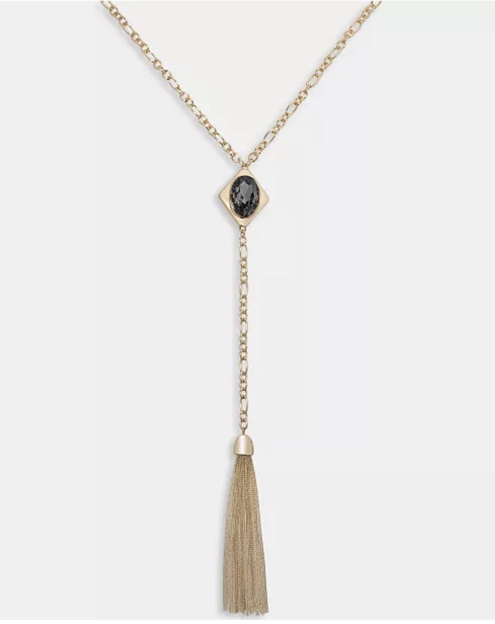 INC International Concepts Gold Tone Tassel Long Necklace 31 Inch Whimsigoth